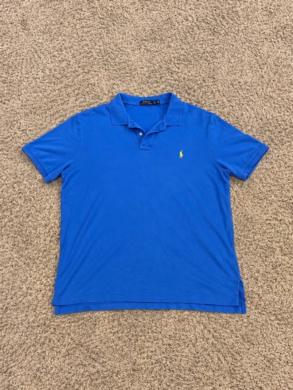 Polo Ralph Lauren Blue Polo Shirt with Yellow Logo